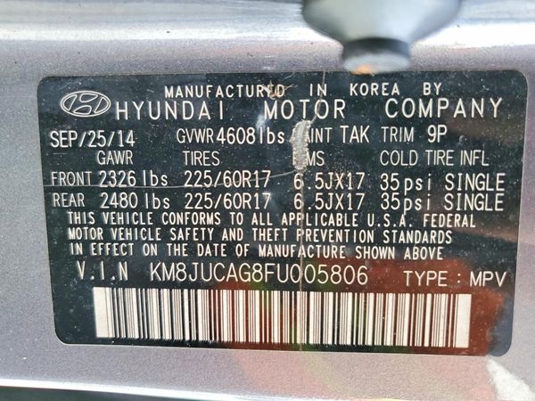 2015 HYUNDAI TUCSON GLS (Middle)