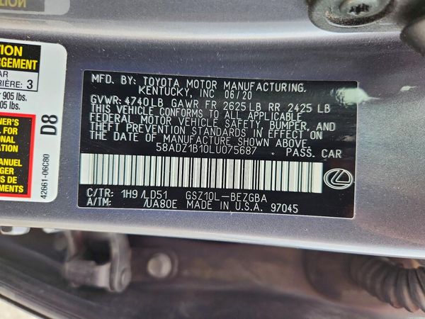 2020 LEXUS ES 350 Premium
