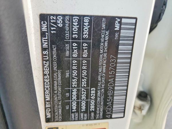 2013 MERCEDES-BENZ ML ML350 4-MATIC