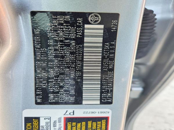 2015 TOYOTA CAMRY