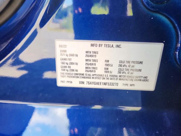 2022 TESLA MODEL Y