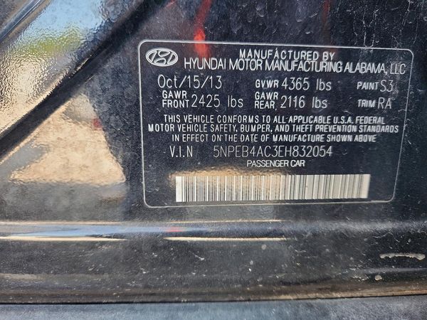 2014 HYUNDAI SONATA