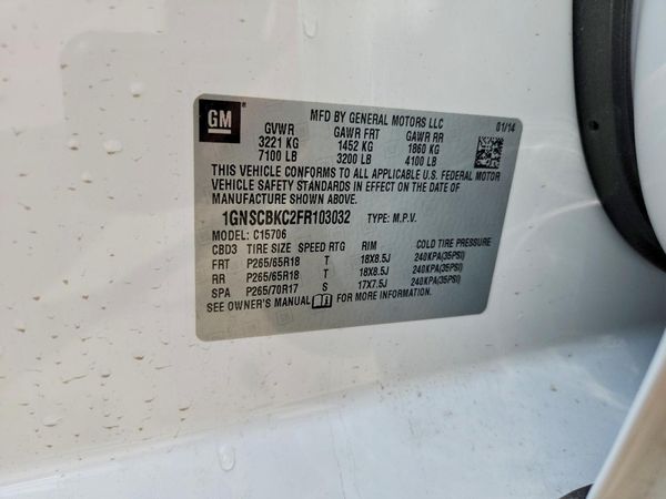 2015 CHEVROLET TAHOE LT