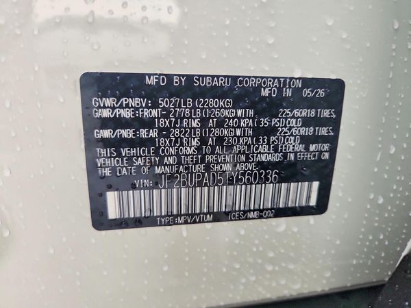 2026 SUBARU OUTBACK Premium
