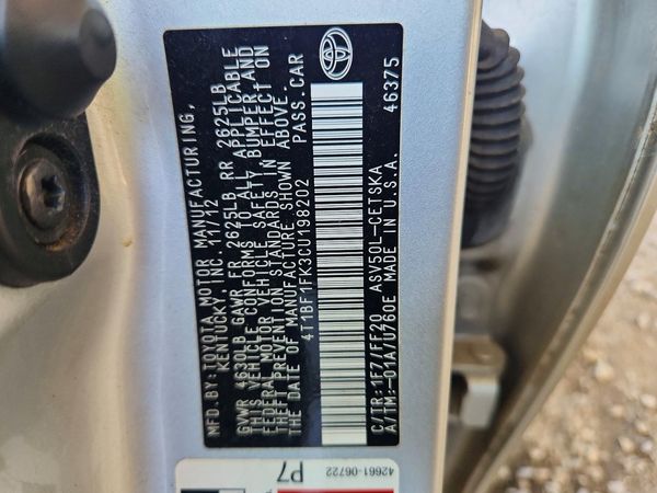 2012 TOYOTA CAMRY