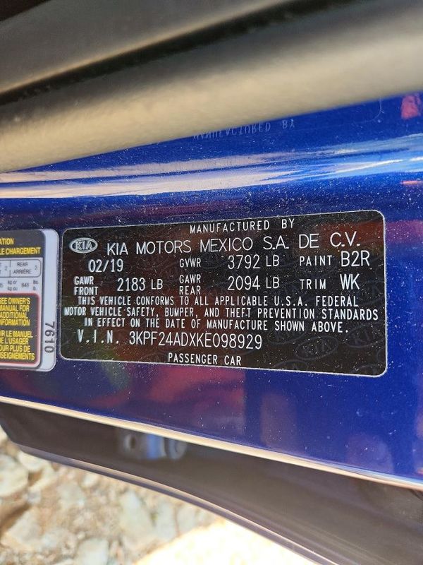 2019 KIA FORTE FE/LX/LXS