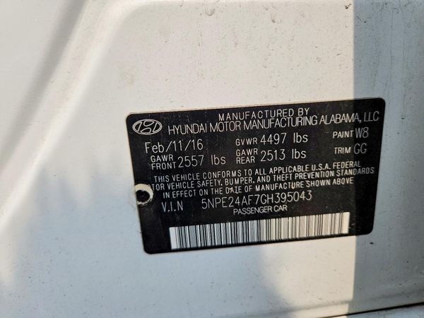 2016 HYUNDAI SONATA