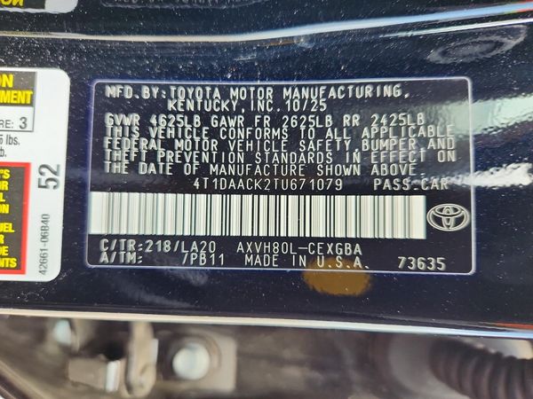 2026 TOYOTA CAMRY