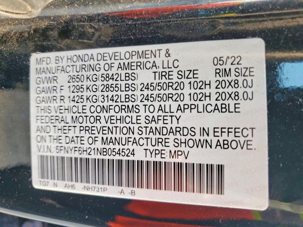 2022 HONDA PILOT