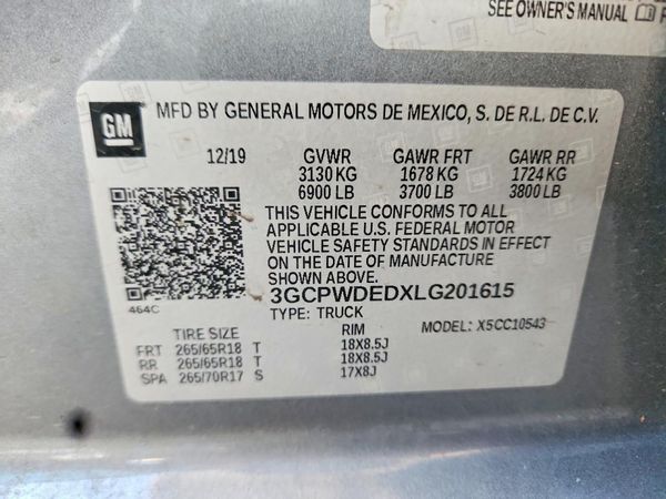 2020 CHEVROLET SILVERADO RST