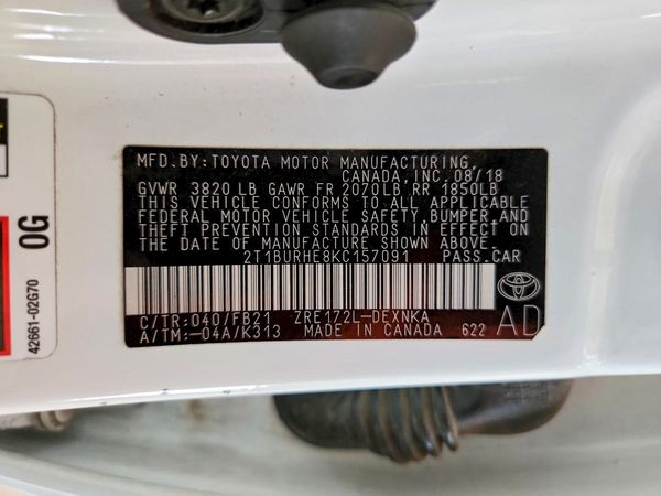 2019 TOYOTA COROLLA