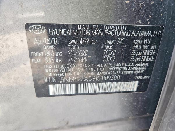 2019 HYUNDAI SANTA FE