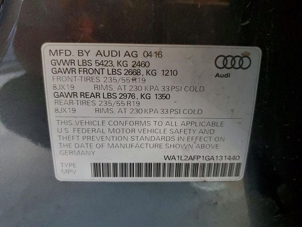 2016 AUDI Q5