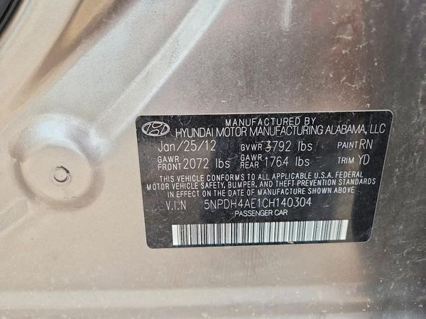 2012 HYUNDAI ELANTRA GLS(Middle grade)