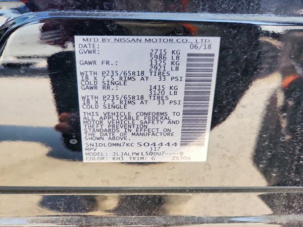 2019 INFINITI QX60