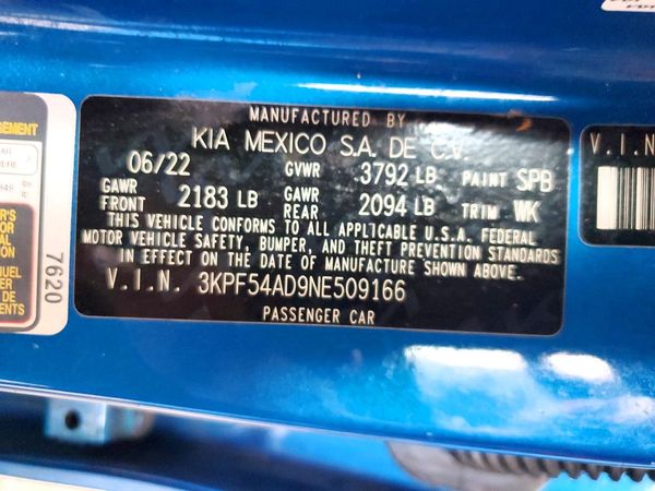 2022 KIA FORTE GT Line