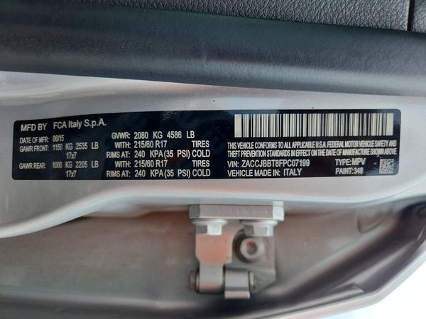 2015 JEEP RENEGADE LATITUDE 4X4