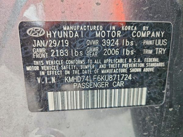 2019 HYUNDAI ELANTRA