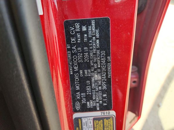 2019 KIA FORTE FE/LX/LXS