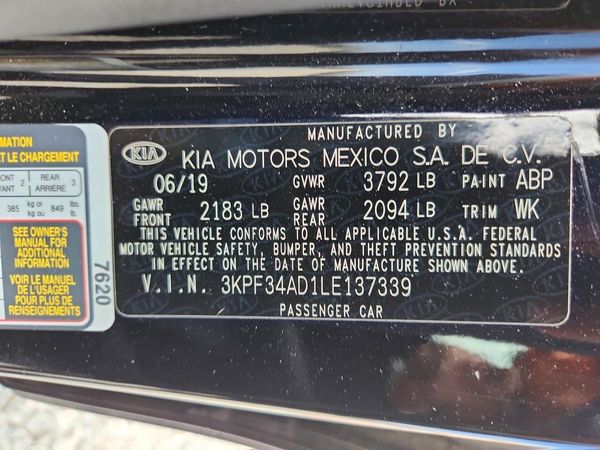 2020 KIA FORTE GT Line