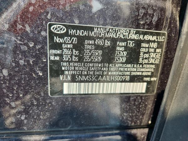 2020 HYUNDAI SANTA FE SEL