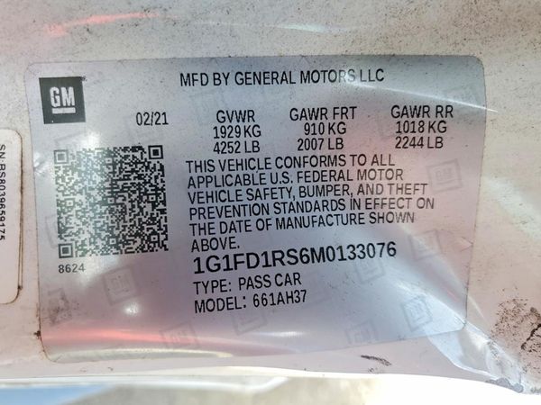 2021 CHEVROLET CAMARO 2LT/3LT