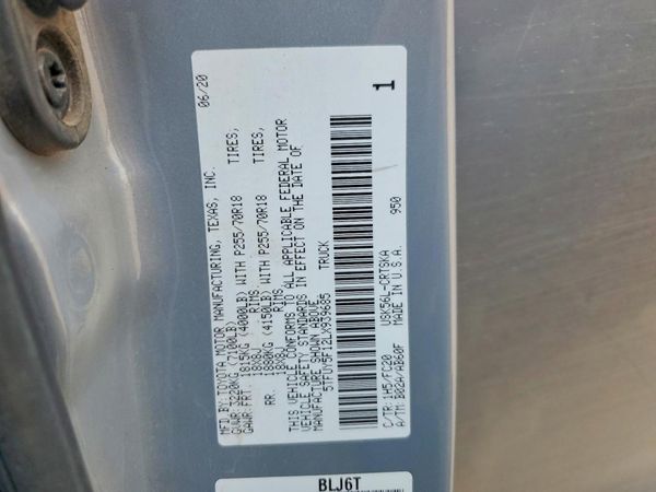 2020 TOYOTA TUNDRA SR5 Grade