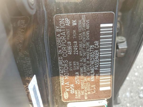 2014 KIA CADENZA