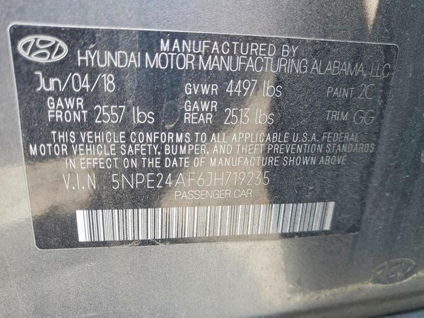 2018 HYUNDAI SONATA
