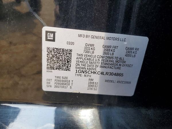 2020 CHEVROLET SUBURBAN LT