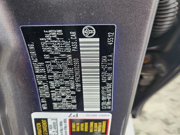 2017 TOYOTA CAMRY LE/SE/XLE/XSE