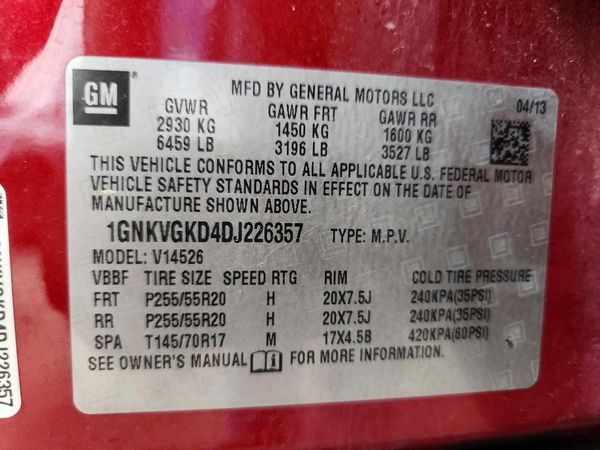 2013 CHEVROLET TRAVERSE 1LT