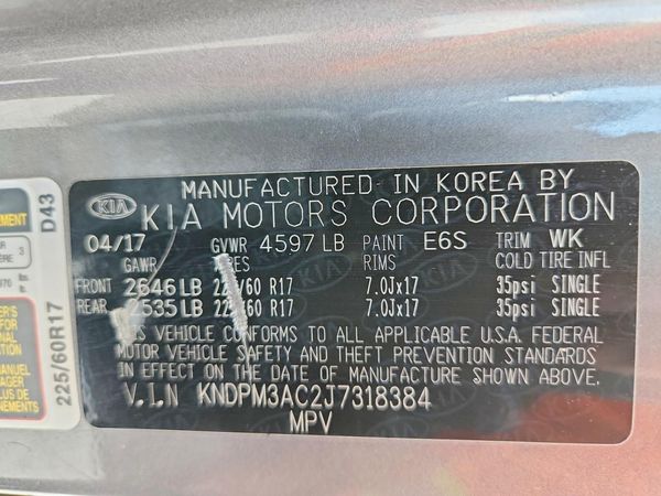 2018 KIA SPORTAGE QL