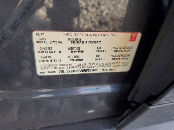 2017 TESLA MODEL X
