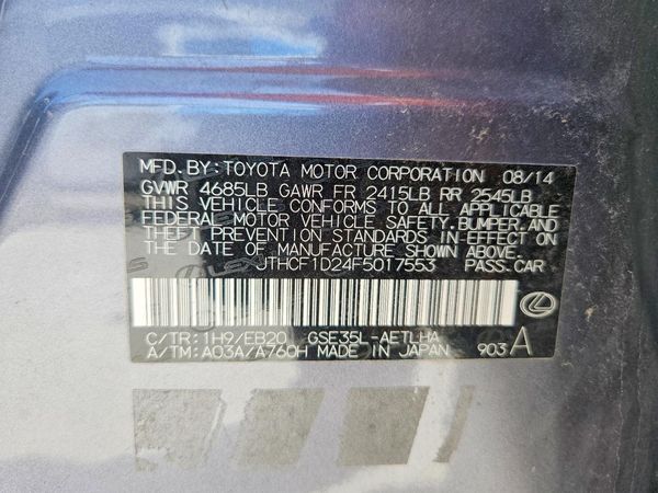 2015 LEXUS IS 250