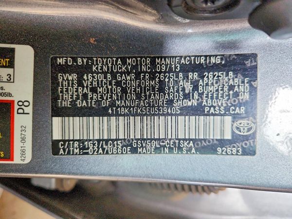 2014 TOYOTA CAMRY