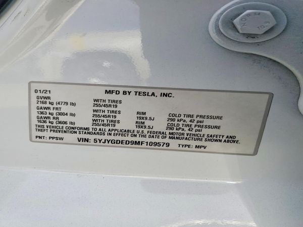2021 TESLA MODEL Y