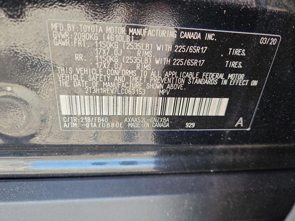 2020 TOYOTA RAV4 LE