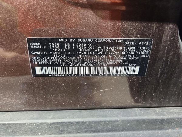 2022 SUBARU OUTBACK Limited
