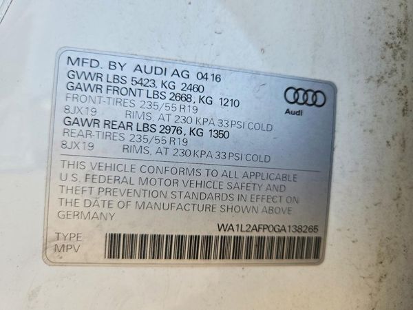 2016 AUDI Q5