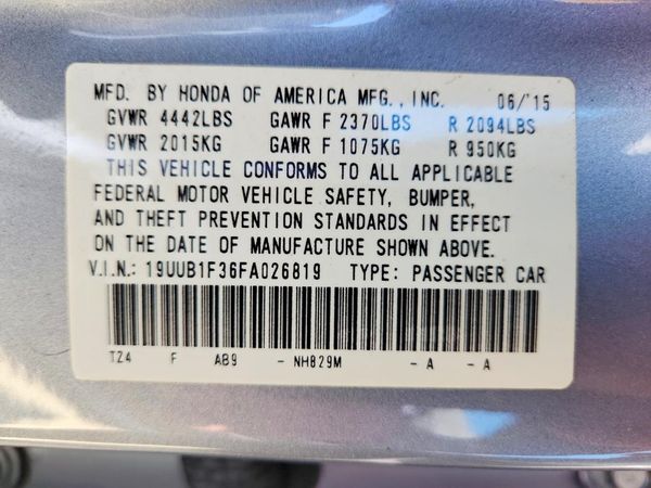 2015 ACURA TLX Base