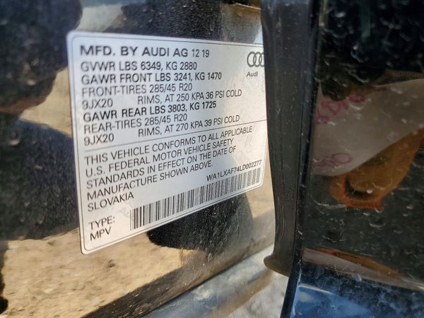 2020 AUDI Q7 quattro Premium Plus