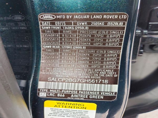 2016 LAND ROVER DISCOVERY SE