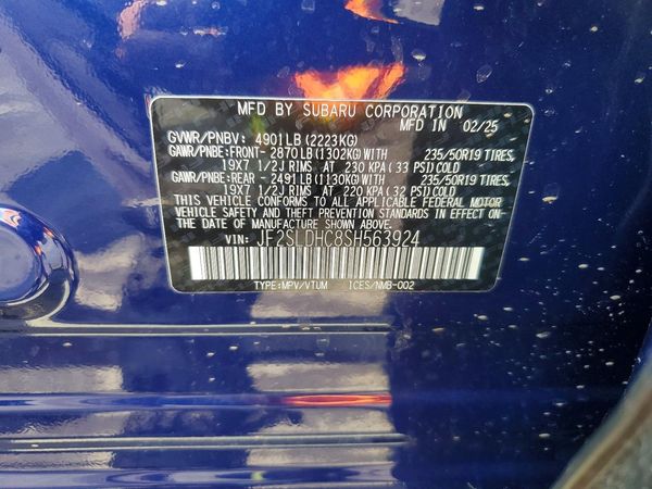 2025 SUBARU FORESTER Sport