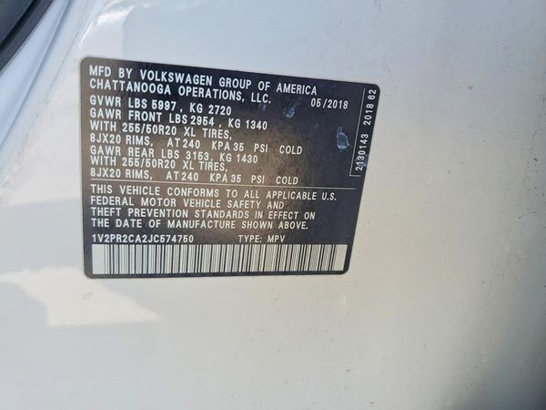 2018 VOLKSWAGEN ATLAS