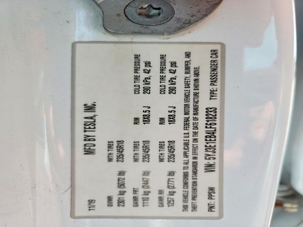 2020 TESLA MODEL 3
