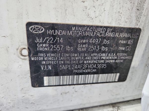 2015 HYUNDAI SONATA