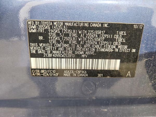 2012 TOYOTA RAV4 Standard