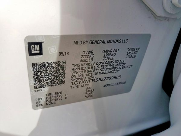 2018 CADILLAC XT5