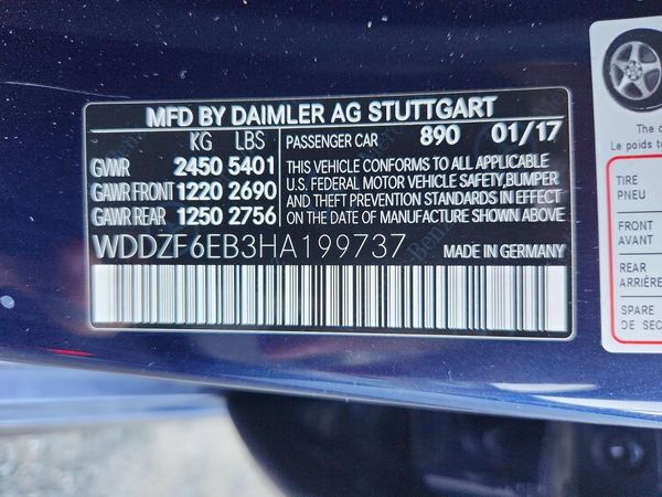 2017 MERCEDES-BENZ E AMG E43
